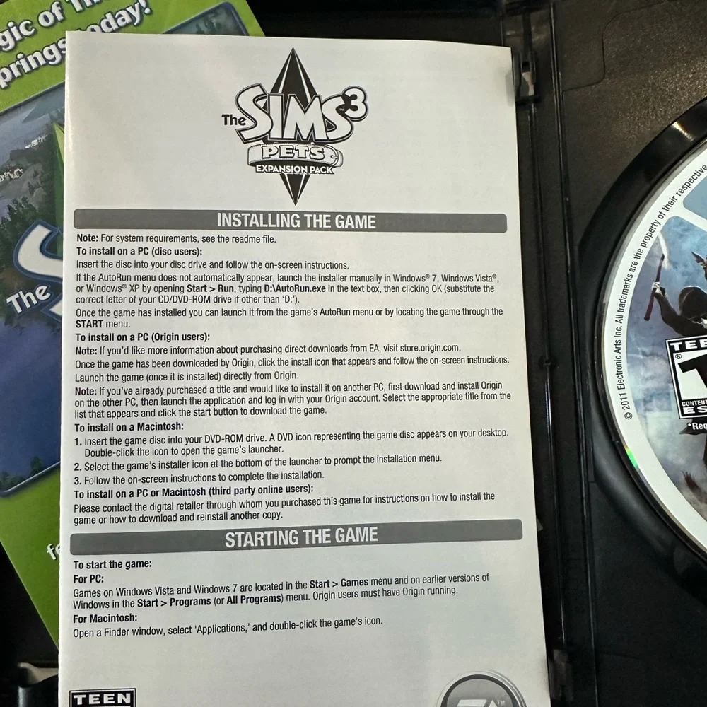 Sims 3: Pets Expansion Pack (Windows/Mac, 2011)